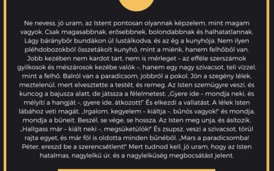 Karácsony: az újjáteremtés ünnepe – gyónás: az újjáteremtés szentsége.